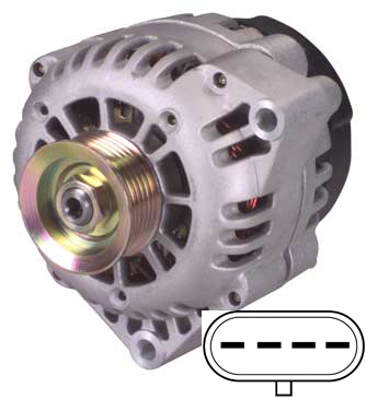 Lester 8206-5: 1997 Chevrolet Tahoe 6.5L 8 Cyl Diesel Alternator